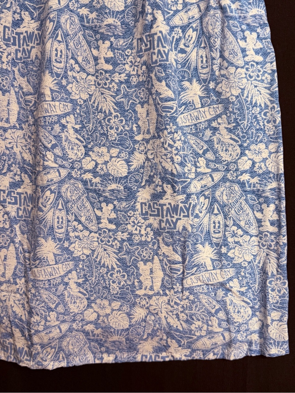Disney Cruise dress Blue & White Floral Mini Sundress Castaway Spaghetti Straps - Picture 5 of 8